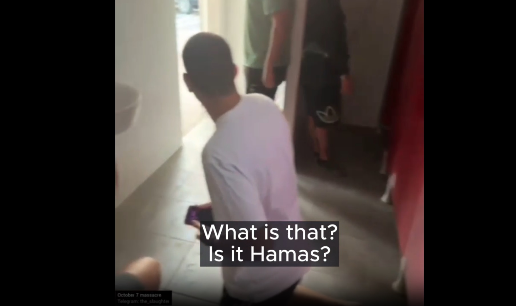 EXTREMELY GRAPHIC Video – One of the Several Zikim Beach Toilet Room Massacres, Civilian Children and Teens Hiding in Toilet Room Killed by Hamas