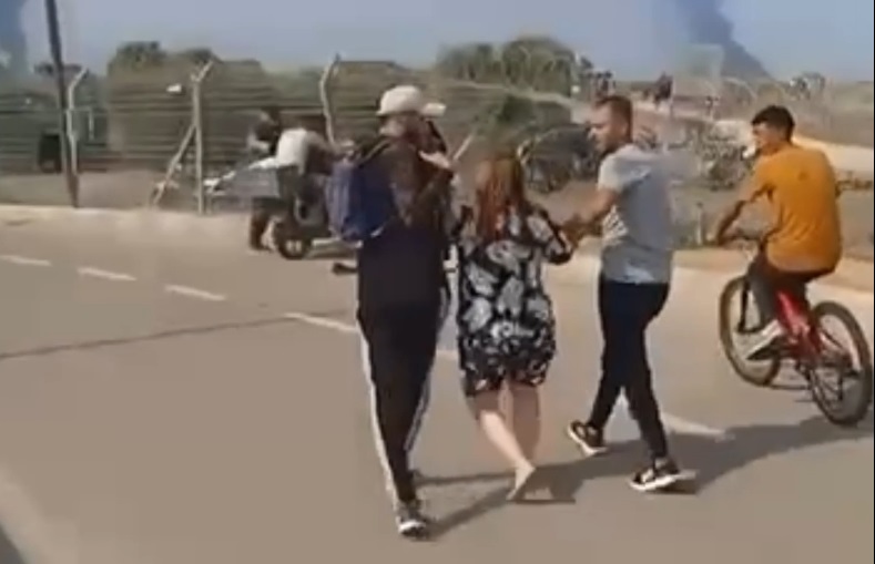 GRAPHIC VIDEO – Savage Palestinian Civilians Kidnap Innocent Israeli Woman on October 7th, Call Her “Bitch” and Take Her Into Gaza